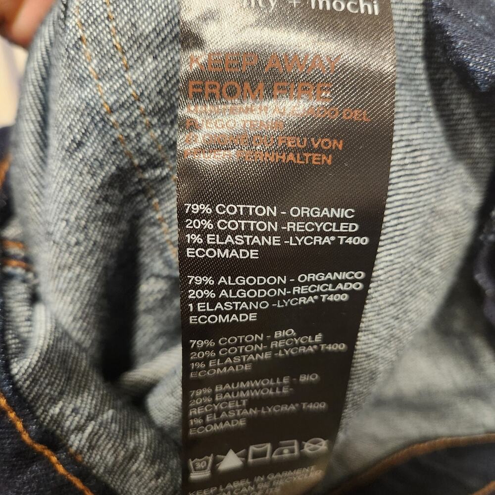 Anthropologie Seventy + Mochi Elodie Ruffle strap denim overalls size 8 - Picture 11 of 11